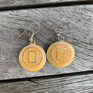 Yellow dangle earrings